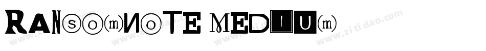 RansomNote Medium字体转换